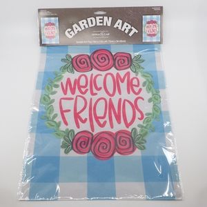 Magnolia Lane Welcome Friends Garden Flag - NWT
